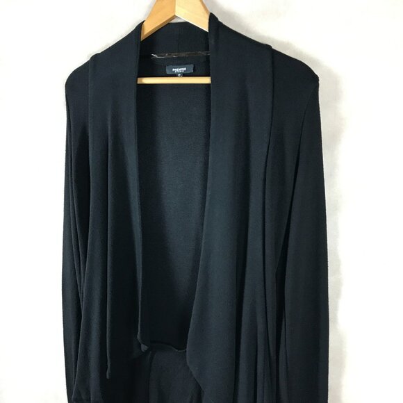 PREMISE Black Open Front Cascade Cardigan Size XS - Picture 3 of 7